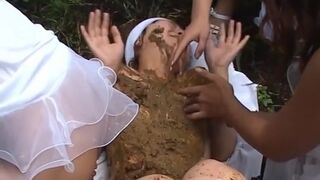 (Scat) Girls in dresses mass defecation for one girl Video 1, ScatKings.com Scat Porn 9 ScatKings.com Scat Porn